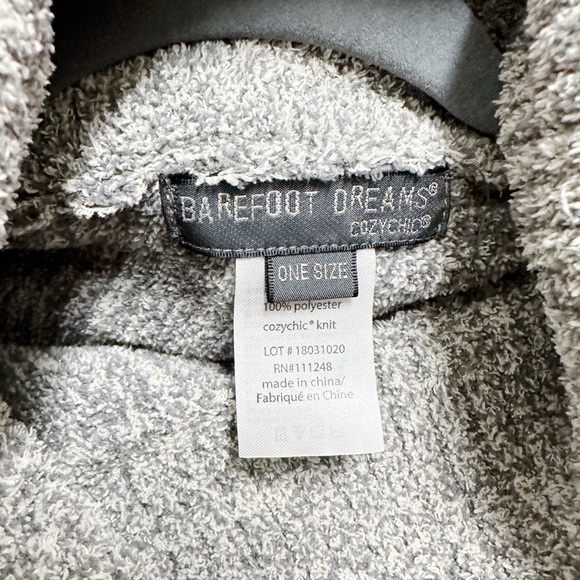 Barefoot Dreams Marled Grey Poncho Sweater - Picture 5 of 5